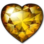 Heart Diamond - yellow - Lossless PNG