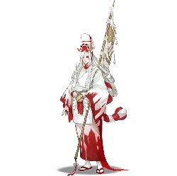 White Fox Priestess - robe - PNG