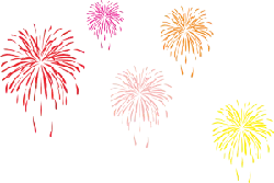 Fireworks - colorful - Curated PNG