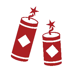 Firecrackers - black - Transparent Background PNG