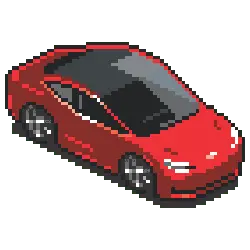 Pixel Race Car - pixel art - High Resolution PNG