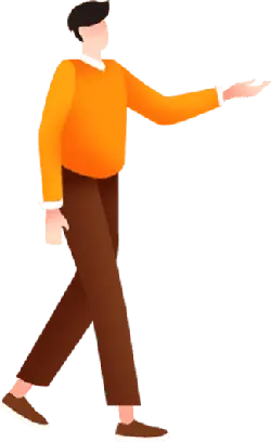 Man in Orange Sweater - fashion - Transparent Background PNG