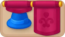 Blue Hat and Red Flag - red - Transparent Background PNG
