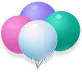 Colorful Balloons - toy - Recommended PNG