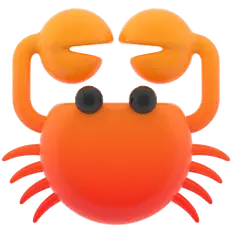 Crab Emoji - red - PNG