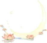 Moon with Little Rabbits - night - High Resolution PNG