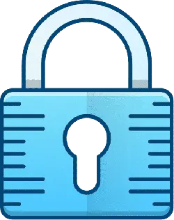 Blue Padlock - Free for Commercial Use PNG