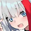 White Hair Blue Eyes Anime Character - white hair - No Background PNG