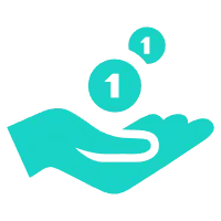 Hand Holding Number 1 - icon - Transparent Background PNG