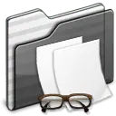Folder and Glasses - icon - PNG