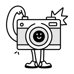 Smiley Camera - minimalist - Free PNG