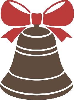 Bell - decoration - ribbon - No Background PNG