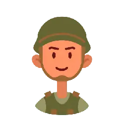 Cartoon Soldier - helmet - Transparent Background PNG