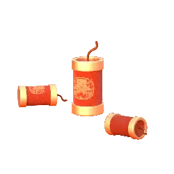 Firecrackers - High Resolution PNG - gold