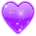 Purple Heart - shining - High Resolution PNG