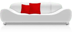 White Sofa - PNG Images