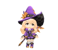 Magic Girl - staff - Transparent Background PNG