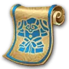 Blue Scroll - mysterious - decorative - PNG