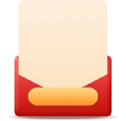 Envelope - red - file - Lossless PNG