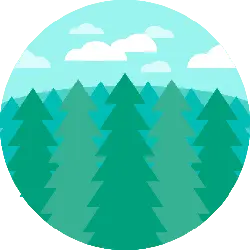 Forest Landscape - clouds - Transparent Layer PNG