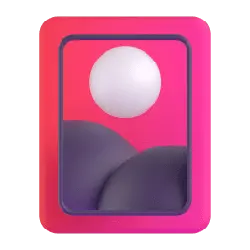 Pink Frame with White Sphere - modern aesthetics - No Watermark PNG