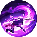 Purple Flame Warrior - purple - Transparent Layer PNG