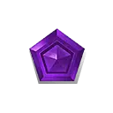 Purple Pentagon Gemstone - metallic texture - Free PNG