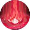Flame Pattern - red - circle - PNG