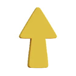 Up Arrow - gold - High Resolution PNG