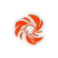 Orange Windmill - design - High Resolution PNG