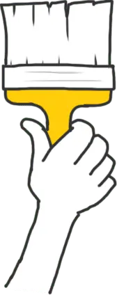 Hand with Paintbrush - hands - High Resolution PNG