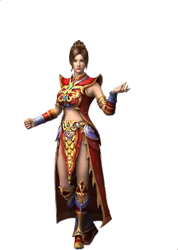 Red Robed Female Warrior - female - PNG