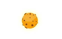 Orange Planet - space - PNG