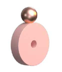 Metal Sphere and Cylinder Combination - modern design - Lossless PNG