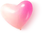 Heart-shaped Balloon - gradient - Transparent Layer PNG