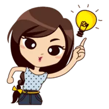 Thinking Girl - idea - PNG Images