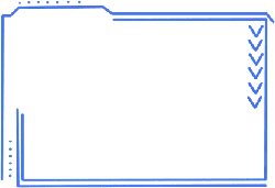 Blue Folder Icon - line - Transparent Background PNG