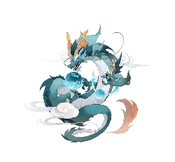 Blue Dragon - mythical creature - Transparent Layer PNG
