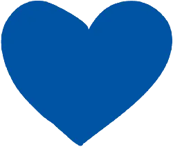 Blue Heart Shape Pattern - No Background PNG