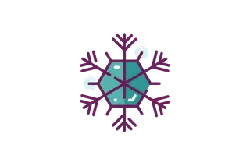Snowflake - purple - No Background PNG
