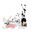 Rabbit and Cat - jumping - No Watermark PNG