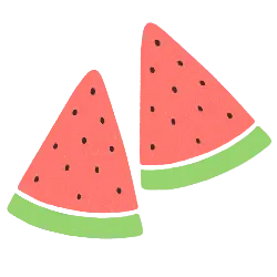 Watermelon Slice - black - Fast Download PNG