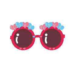 Love Sunglasses - heart - No Watermark PNG