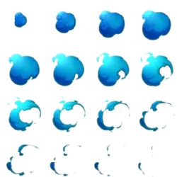 Blue Water Droplets - gradient - water droplets - High Resolution PNG