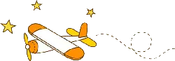 Orange Plane - nightsky - No Watermark PNG