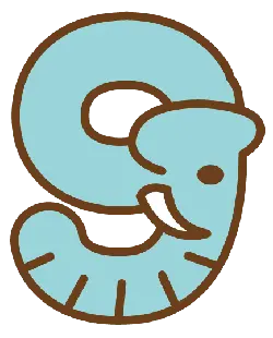 Elephant Number 9 - humorous - Free Download PNG