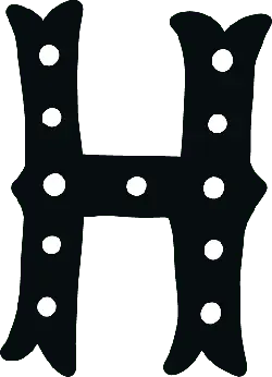 Letter H - punctuated - No Watermark PNG