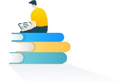 Man Sitting on Books - knowledge - High Resolution PNG