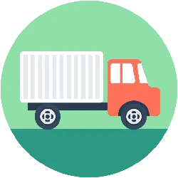 Truck - orange - transportation vehicle - Free PNG