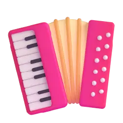 Pink Accordion - instrument - PNG Images